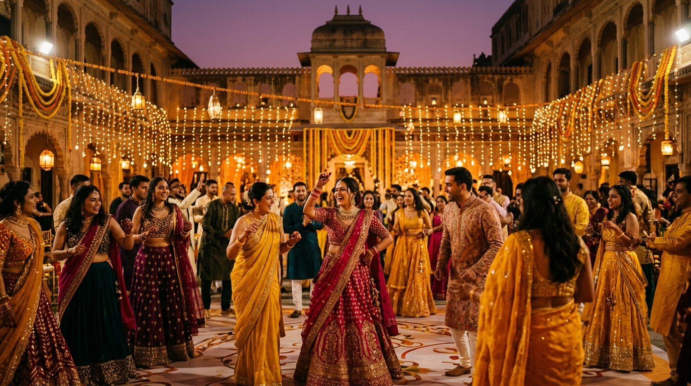 A sangeet night in full swing